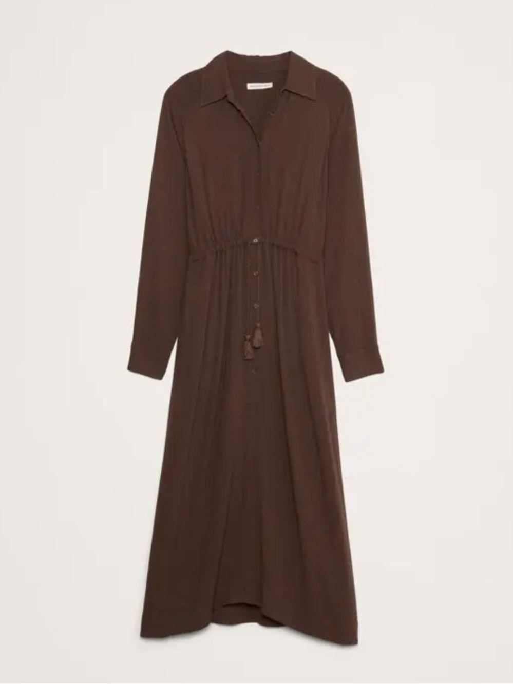 Banana Republic Espresso Brown Gauze Shirt Dress - Picture 4 of 6